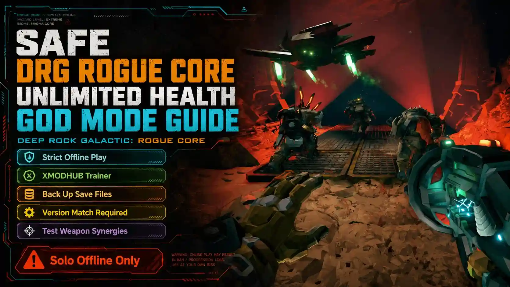 Safe DRG Rogue Core Unlimited Health God Mode Guide