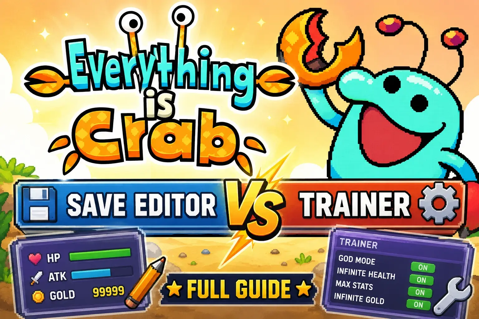 Everything is Crab Save Editor vs Trainer: Full Guide