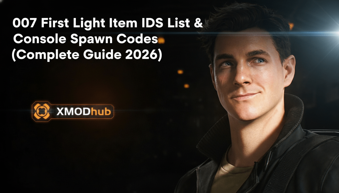 007 First Light Item IDs List & Console Spawn Codes (Complete Guide 2026)