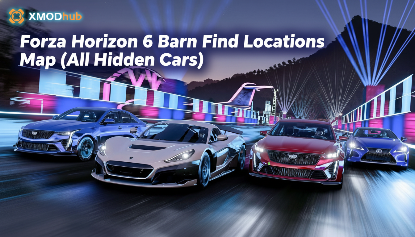 Forza Horizon 6 Barn Find Locations Map (All Hidden Cars)