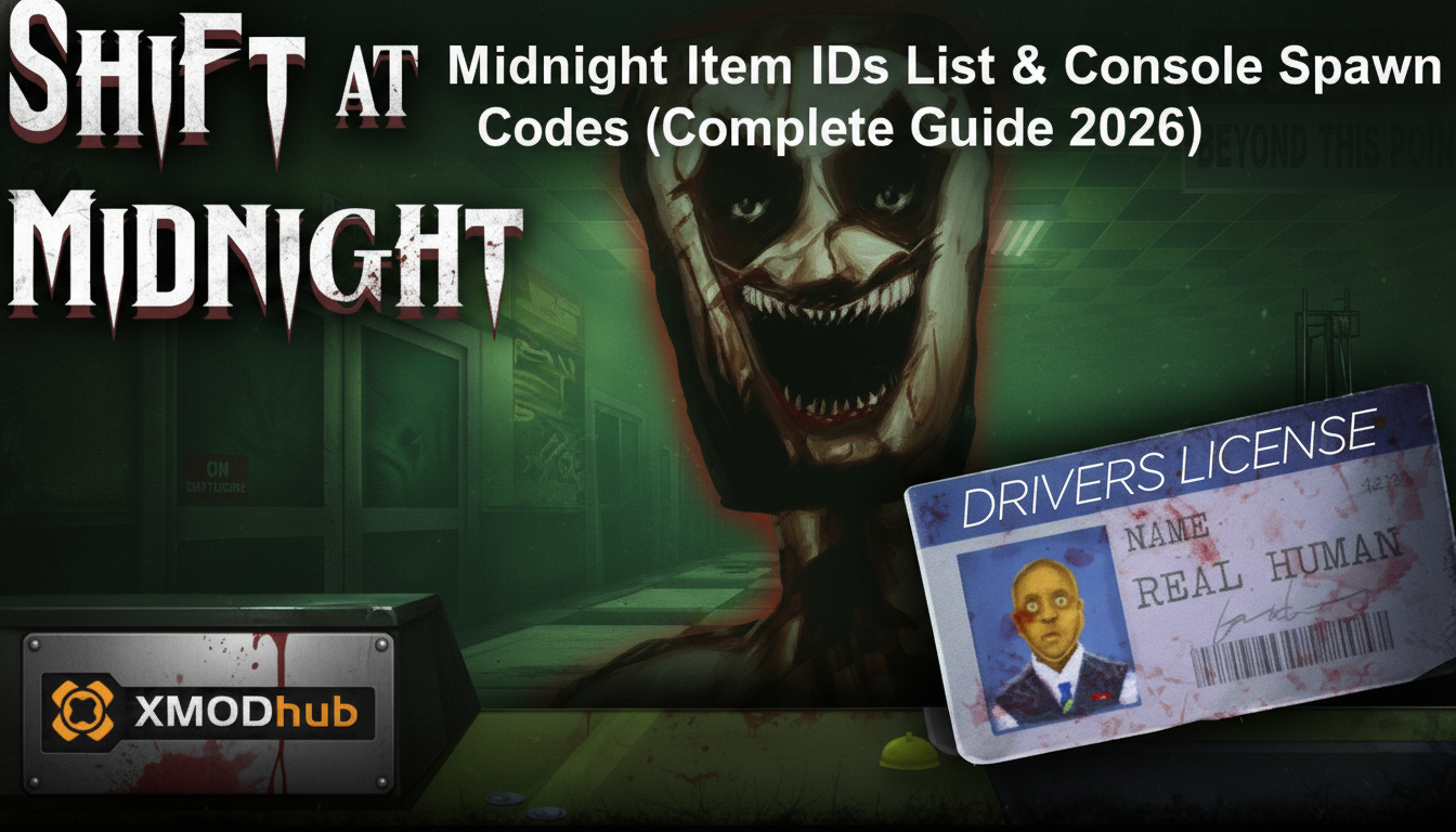 Shift At Midnight Item IDs List & Console Spawn Codes (Complete Guide 2026)