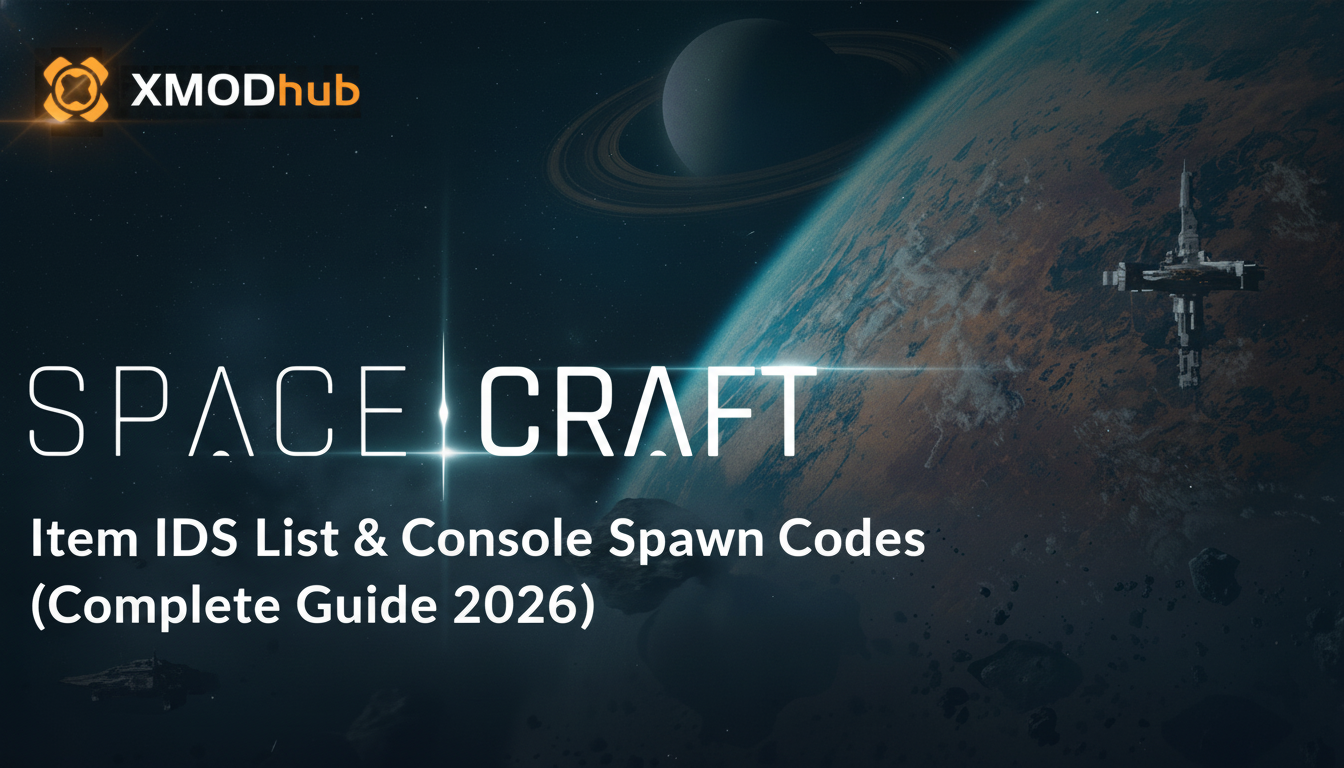 SpaceCraft Item IDs List & Console Spawn Codes (Complete Guide 2026)