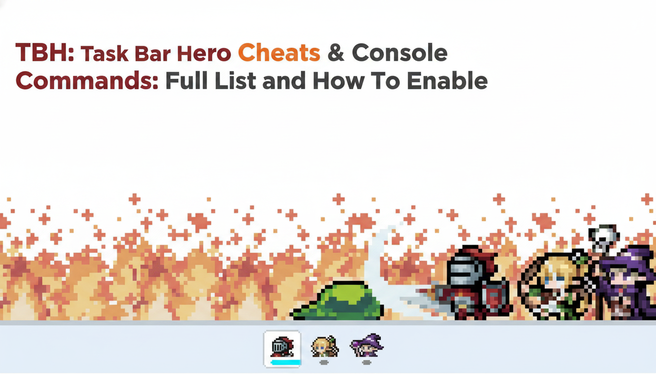 TBH: Task Bar Hero Cheats & Console Commands