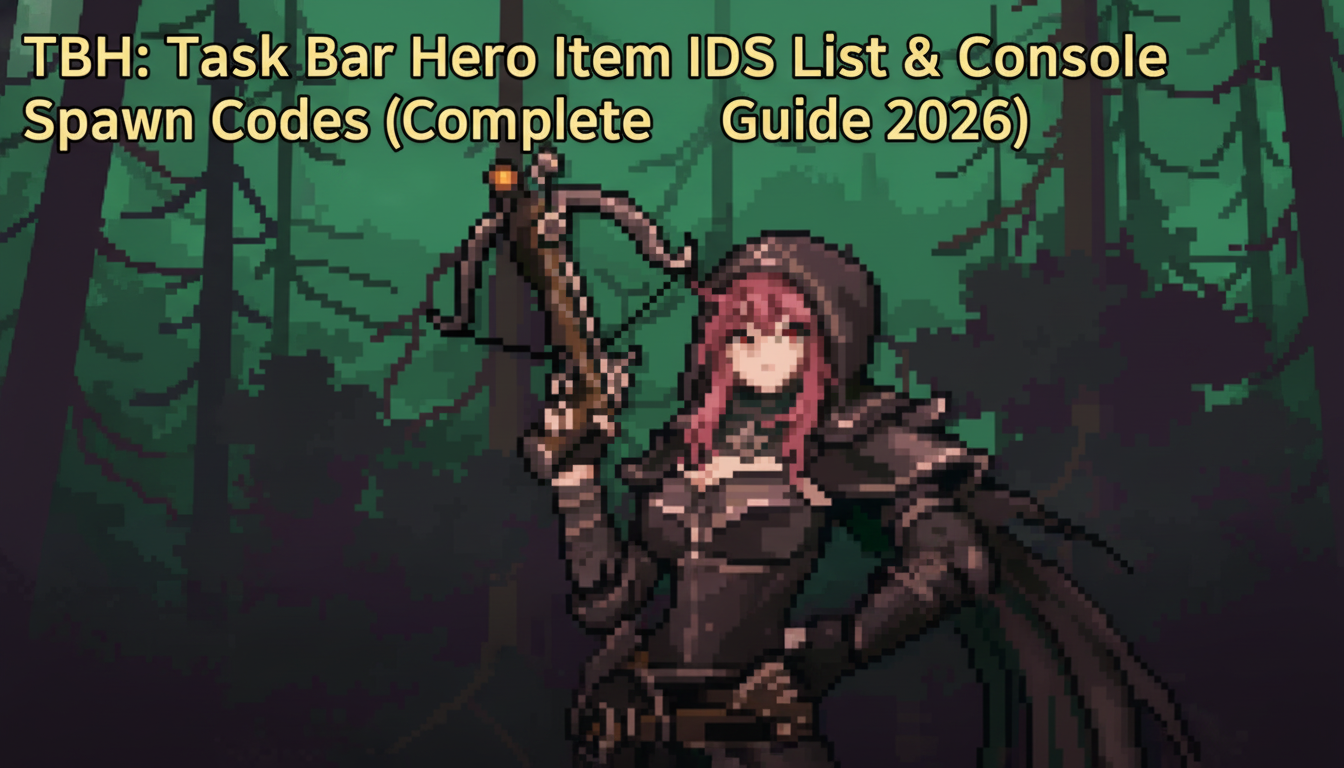 TBH: Task Bar Hero Item IDs List & Console Spawn Codes (Complete Guide 2026)