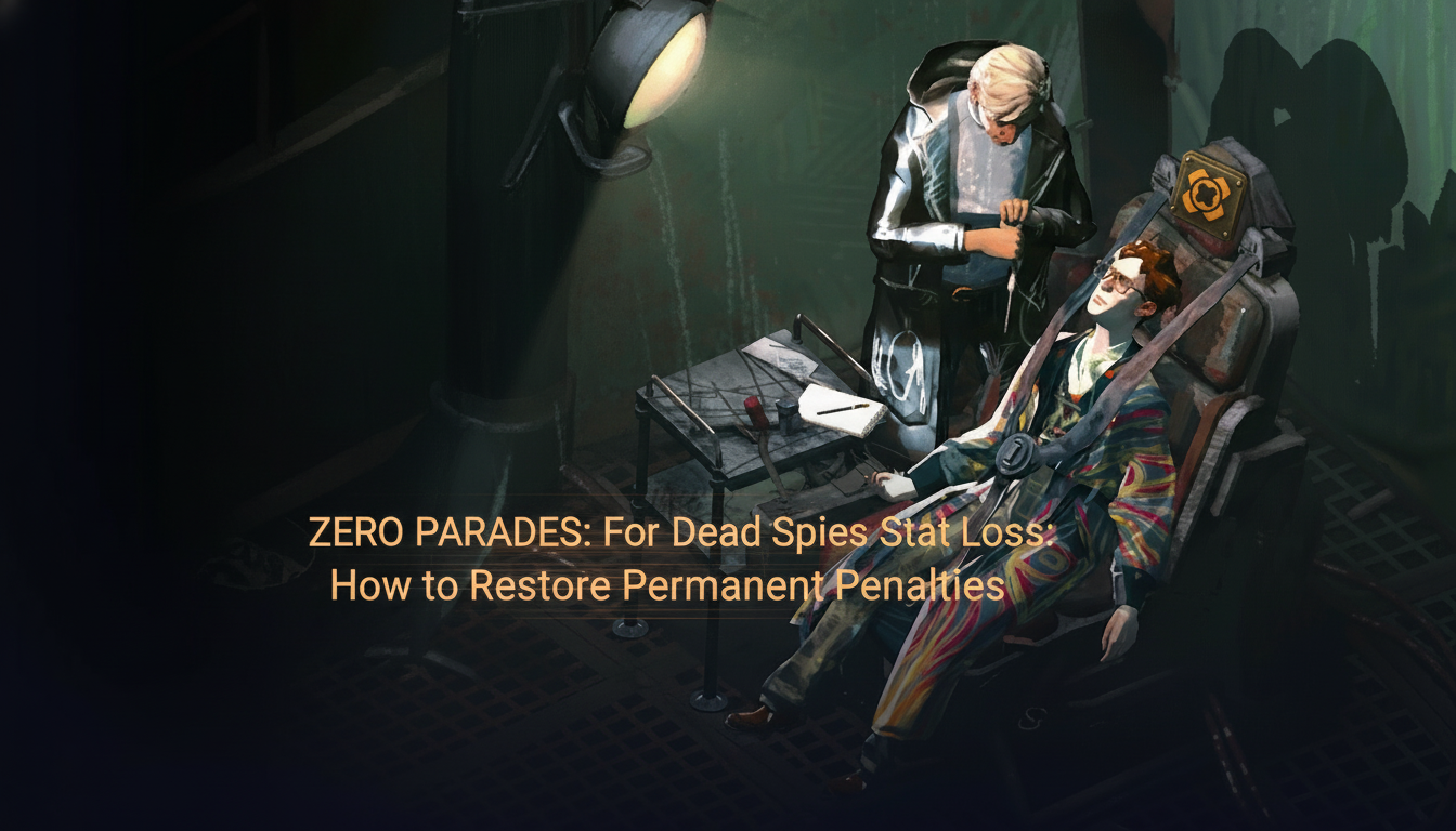 ZERO PARADES: For Dead Spies Stat Loss: How to Restore Permanent Penalties