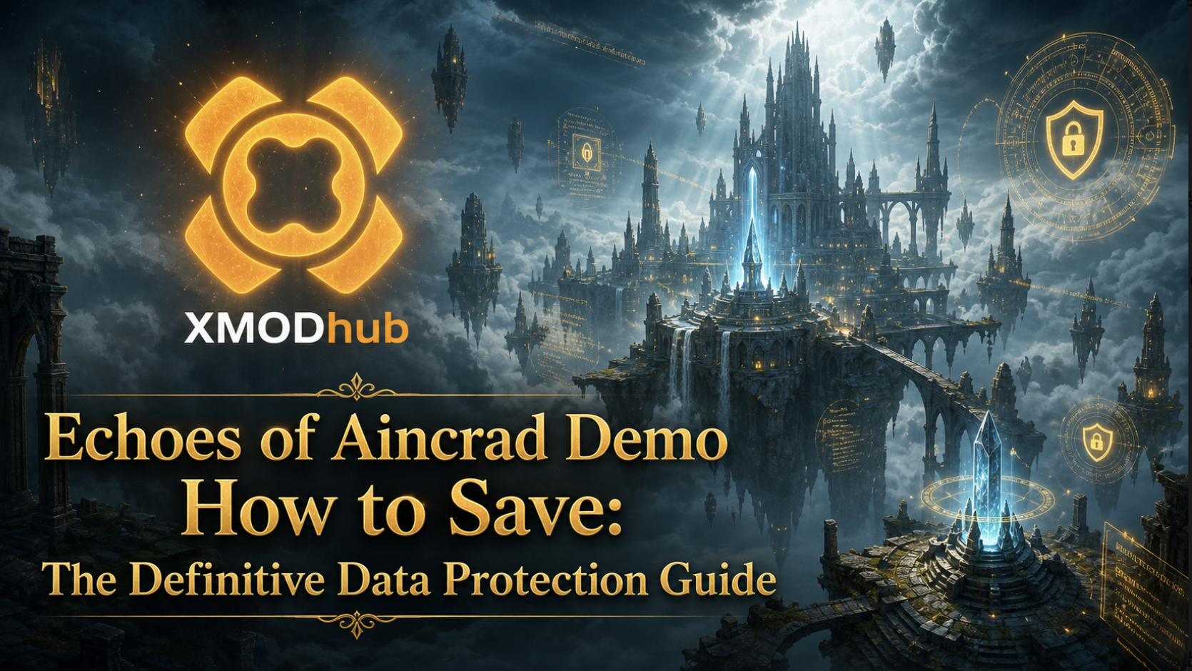 Echoes of Aincrad save guide cover with XMODhub logo