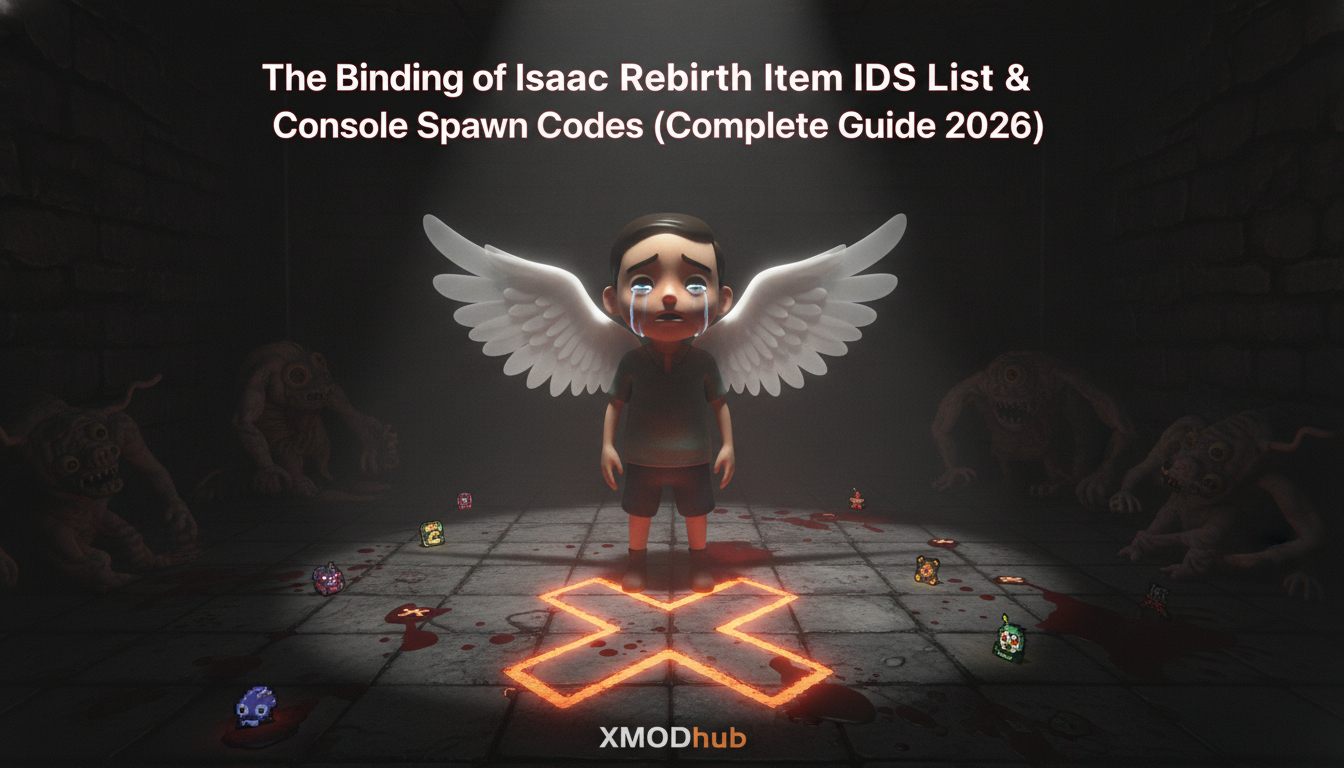 The Binding of Isaac Rebirth Item IDs List & Console Spawn Codes (Complete Guide 2026)