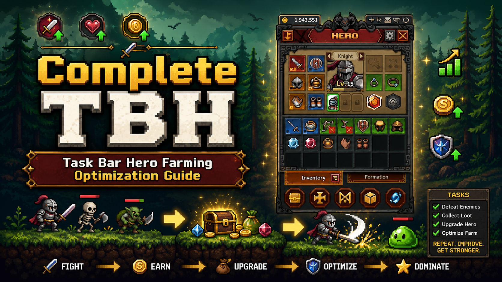 Complete TBH: Task Bar Hero Farming Optimization Guide