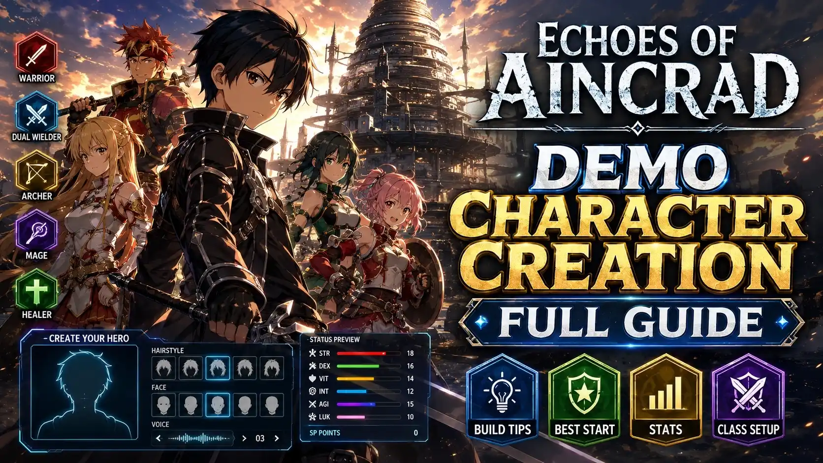 Echoes of Aincrad Demo Character Creation: Full Guide