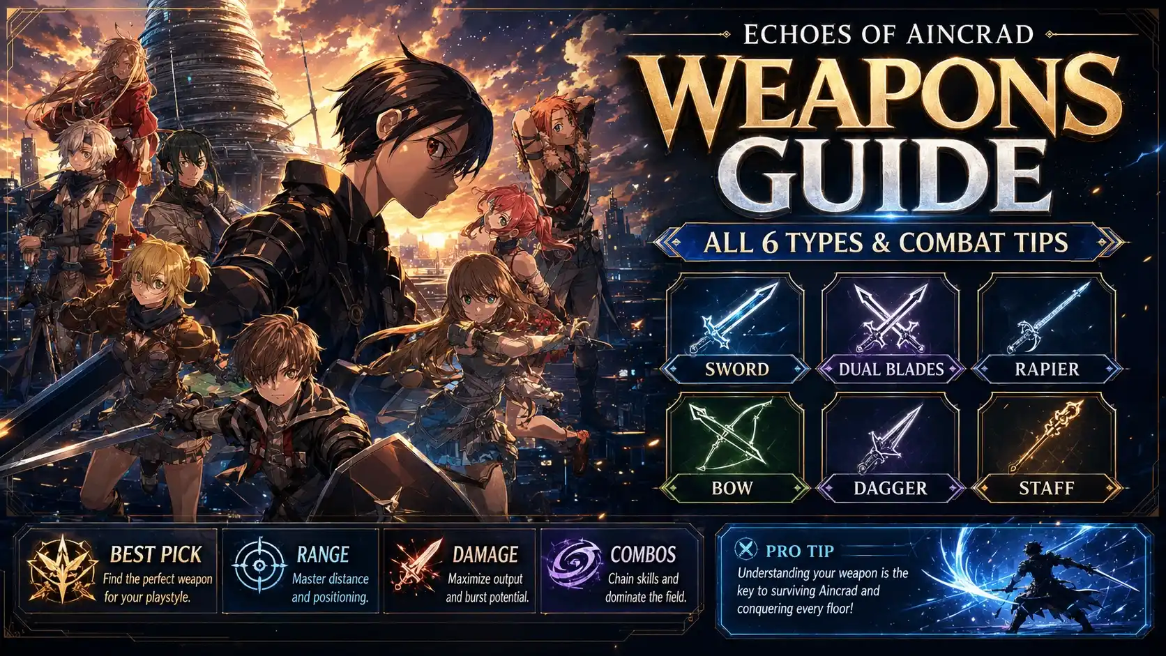 Echoes of Aincrad Weapons Guide All 6 Types & Combat Tips