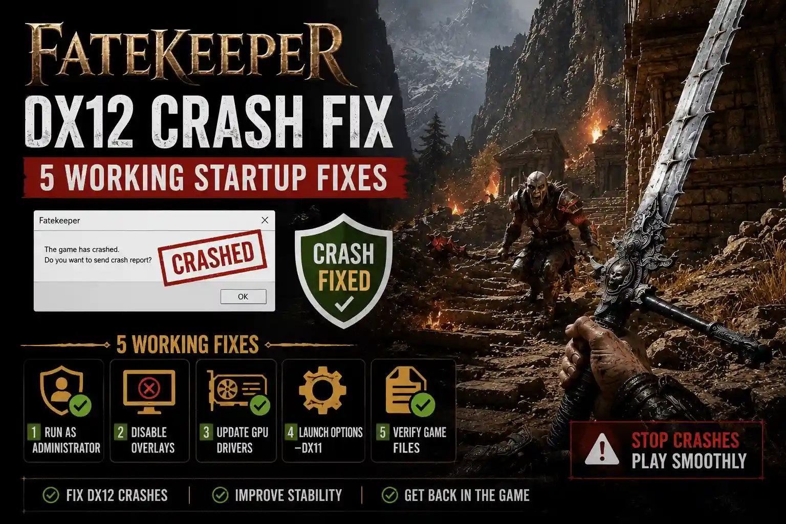 Fatekeeper DX12 Crash Fix: 5 Working Startup Fixes