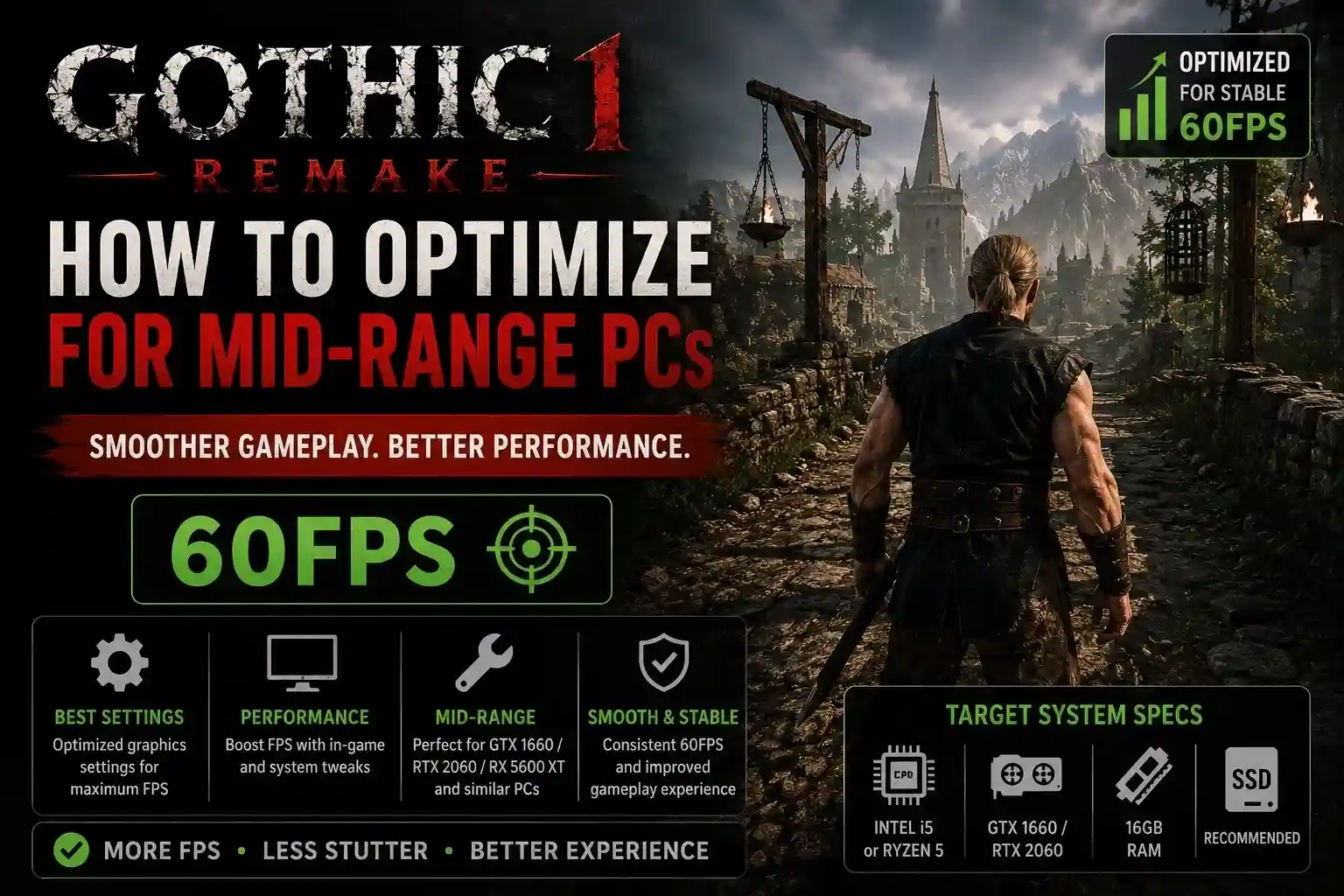 How to Optimize Gothic 1 Remake for Mid-Range PCs (60FPS)