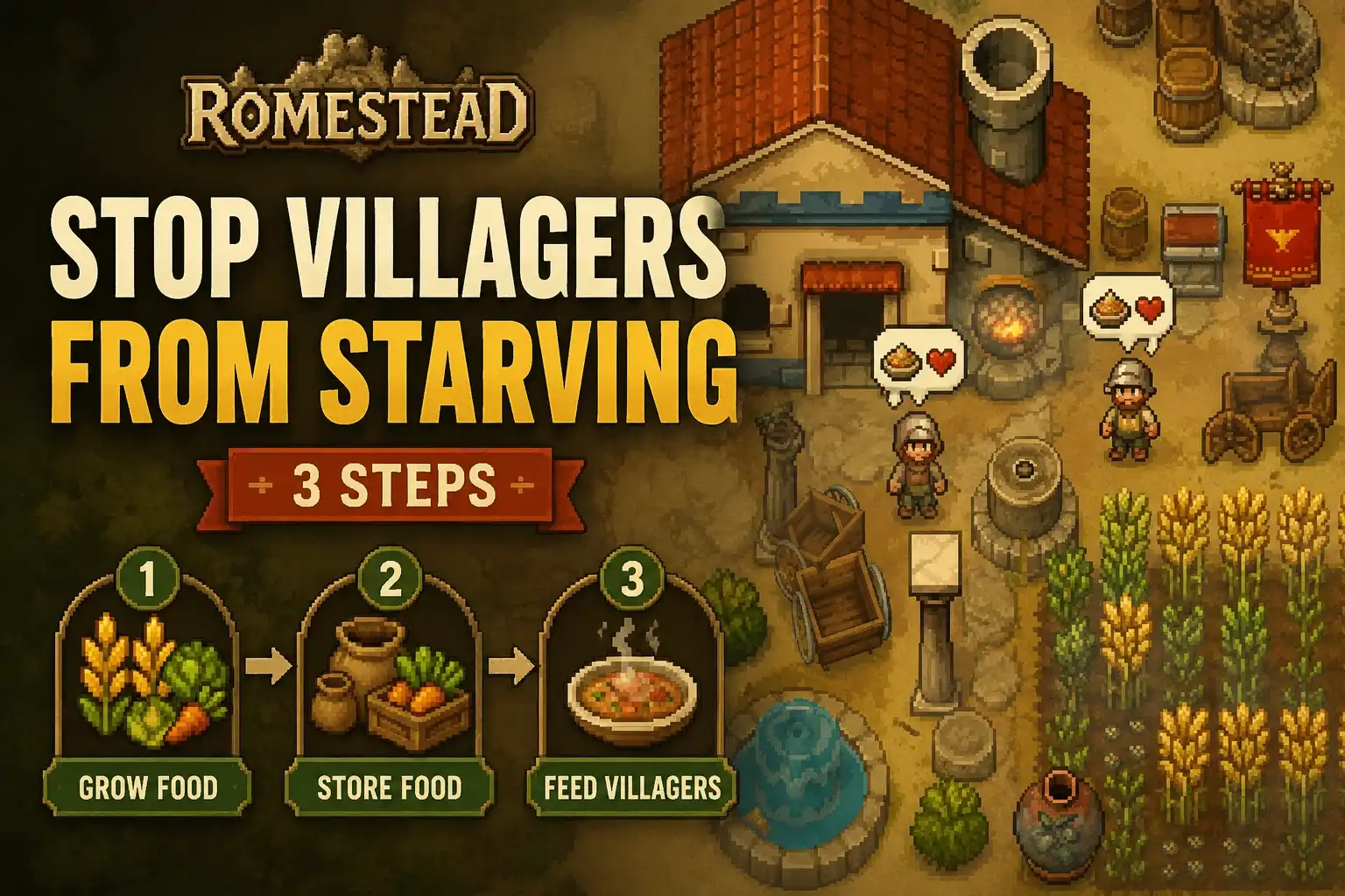 How to Stop Villagers from Starving in Romestead: 3 Steps