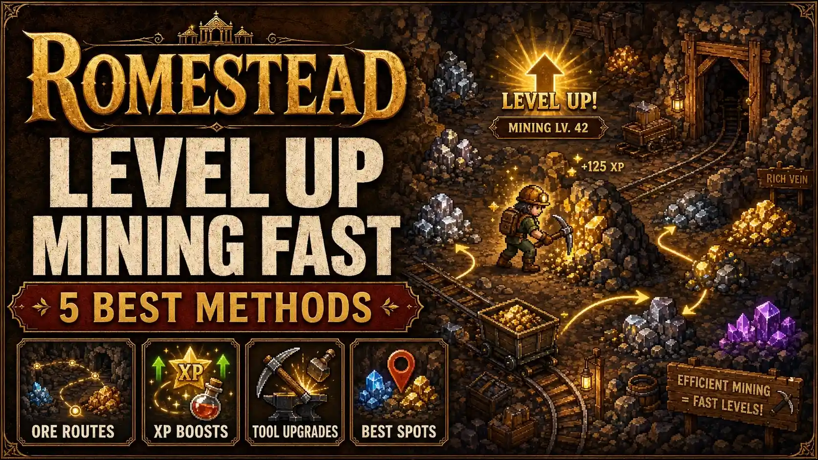 Romestead How to Level Up Mining Fast: 5 Best Methods