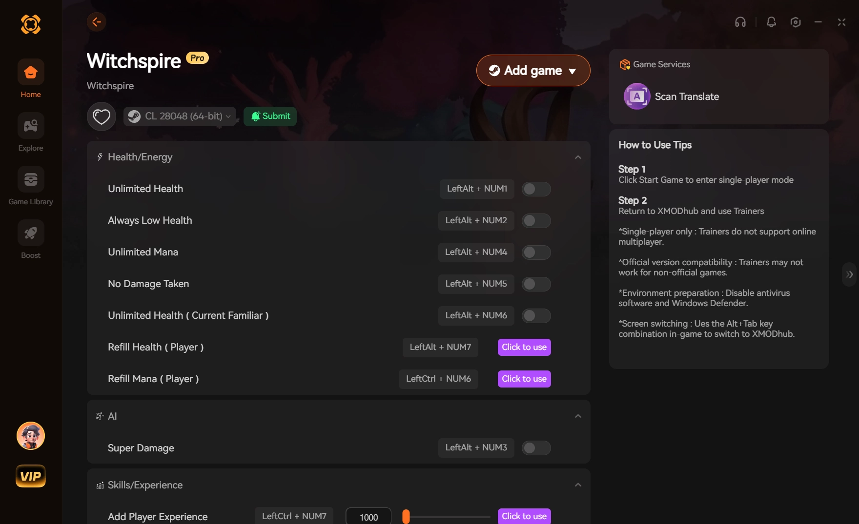 Witchspire Walkthrough Cheats: Safe PC Trainer v1.0.4
