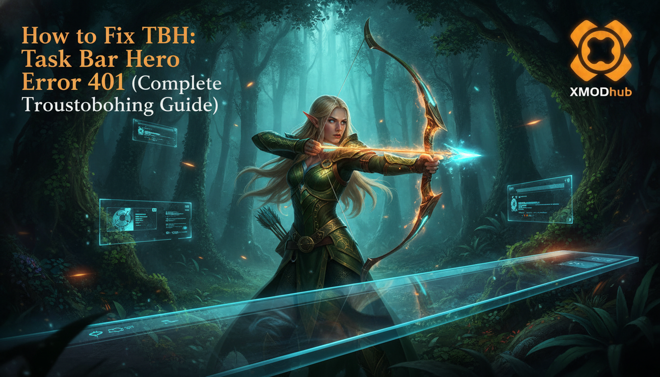 TBH: Task Bar Hero Error 401 troubleshooting guide blog cover image