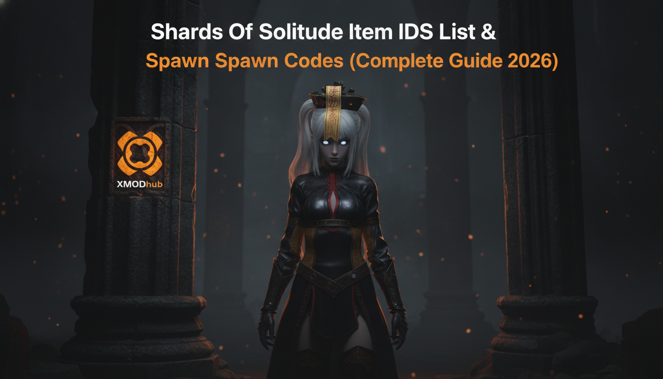 Shards of Solitude item IDs and spawn codes guide blog banner.
