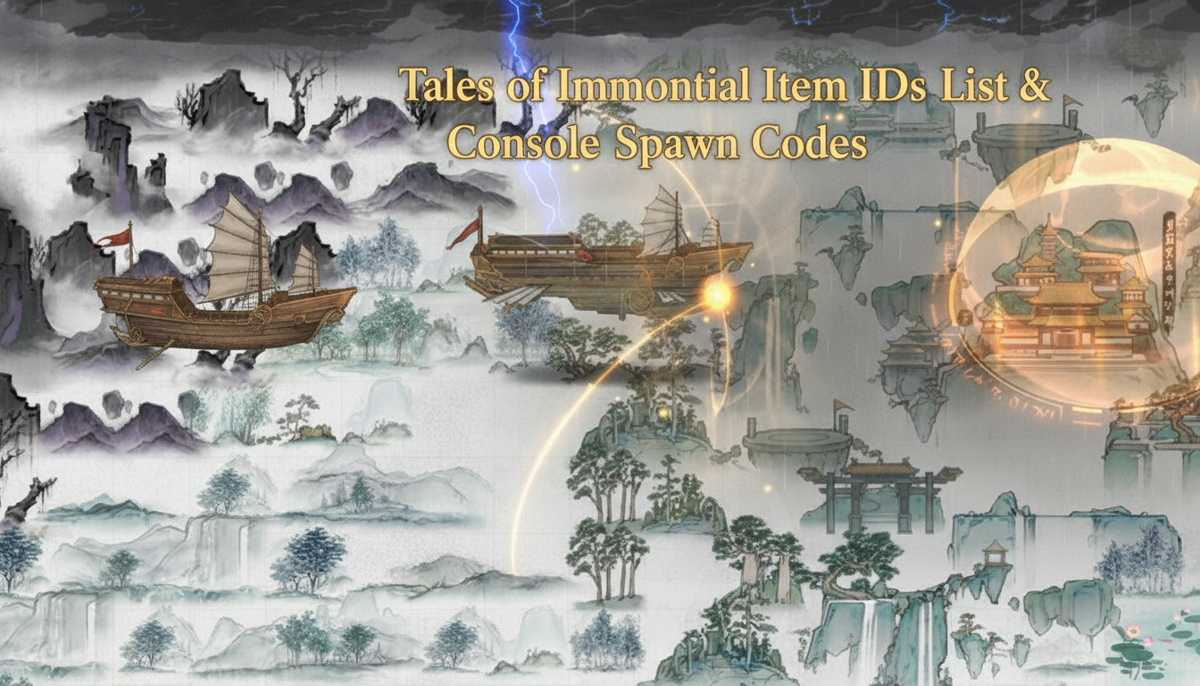 Tales of Immortal Item IDs List & Console Spawn Codes (Complete Guide 2026)