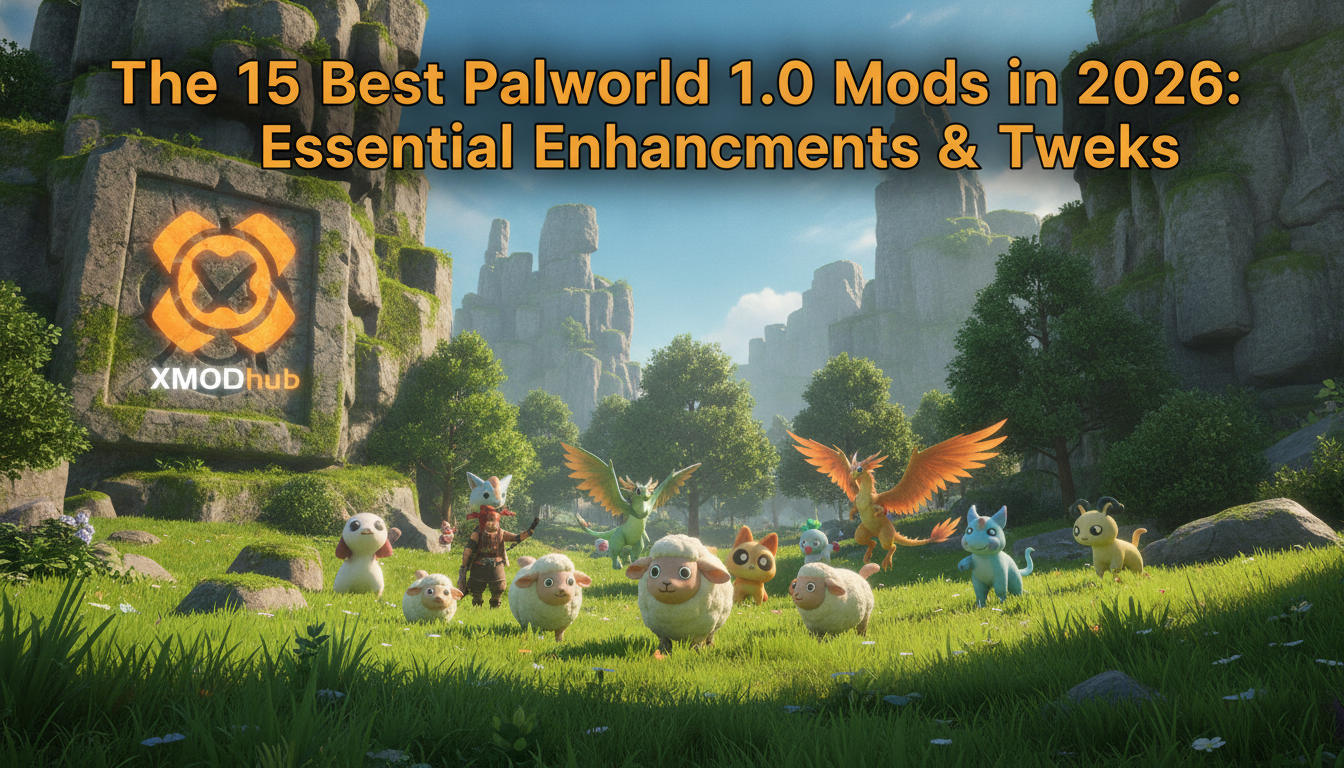 XMODhub guide: 15 Best Palworld 1.0 Mods in 2026 for Essential Enhancements.