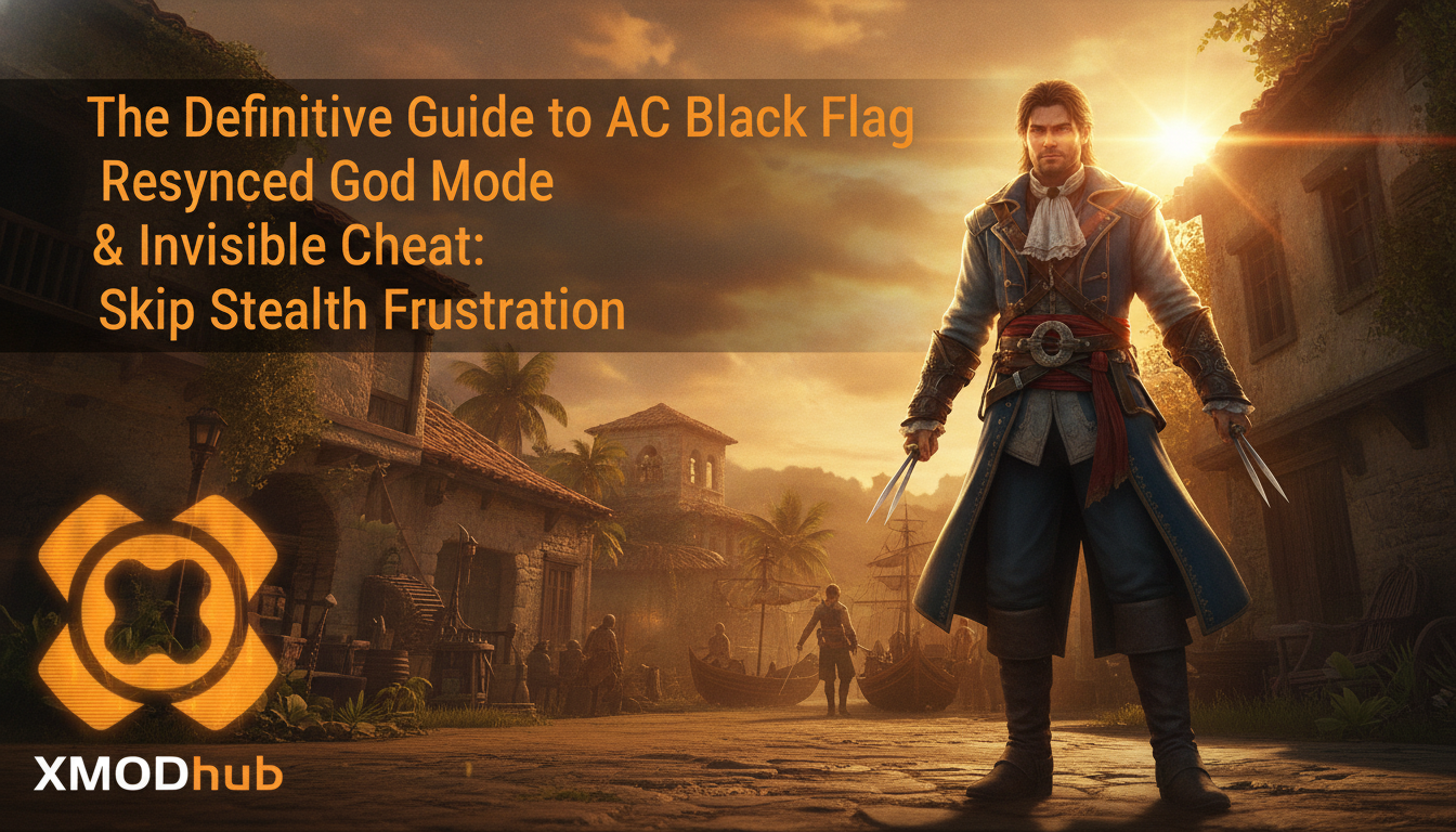 XMODhub guide: AC Black Flag Resynced God Mode & Invisible Cheat – Skip Stealth Frustration.