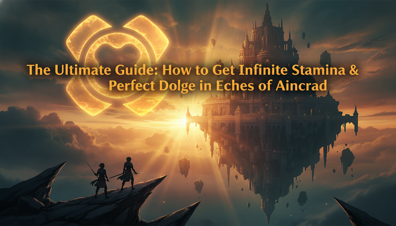 XMODhub guide header for Echoes of Aincrad: How to Get Infinite Stamina & Perfect Dodge.