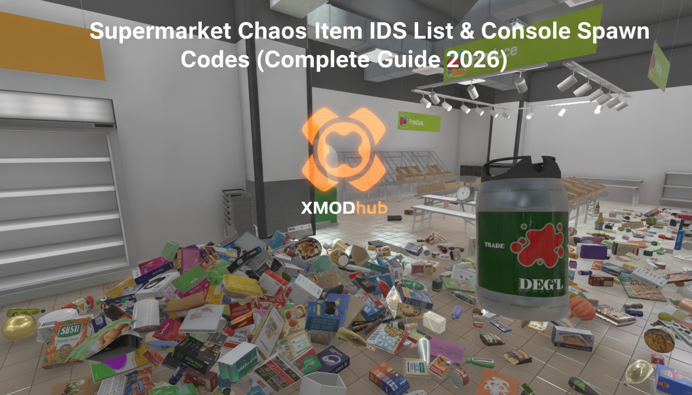 Supermarket Chaos Item IDs List & Console Spawn Codes (Complete Guide 2026)