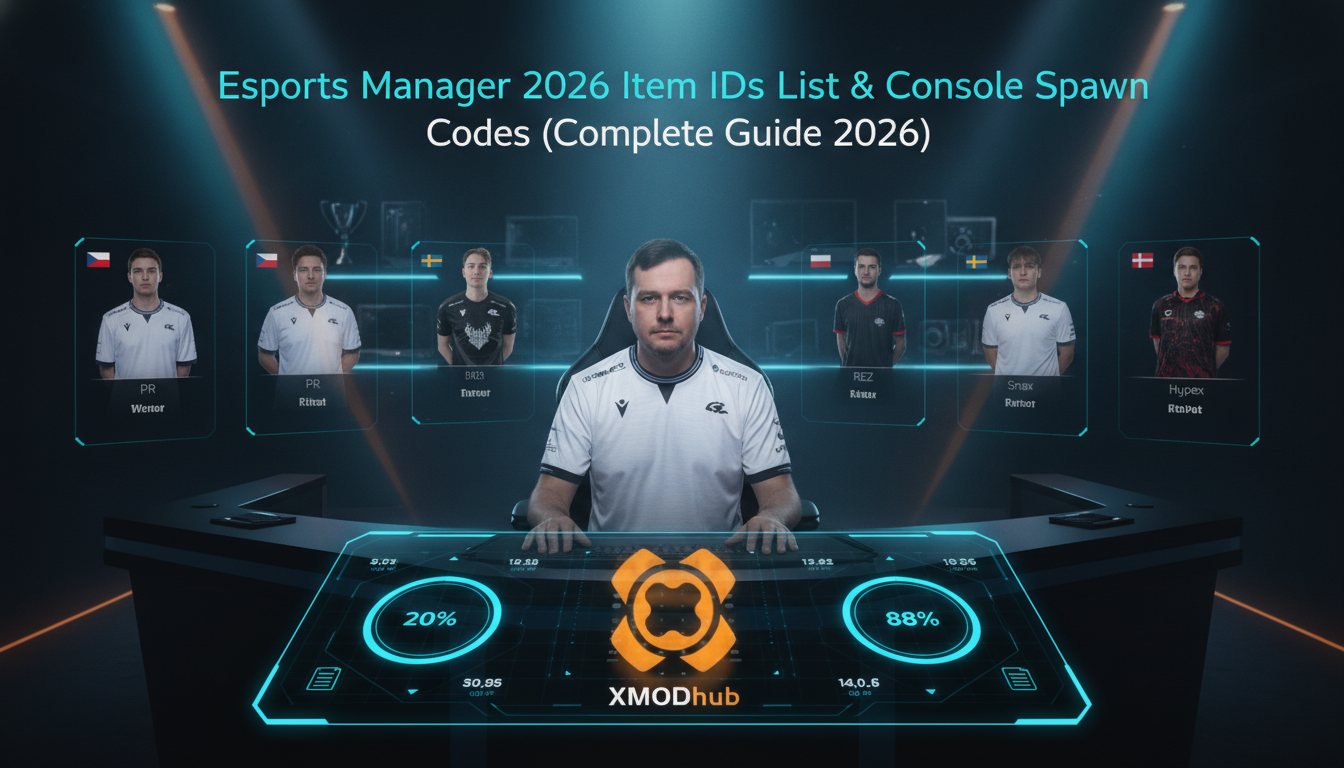 Esports Manager 2026 Item IDs List & Console Spawn Codes (Complete Guide 2026)