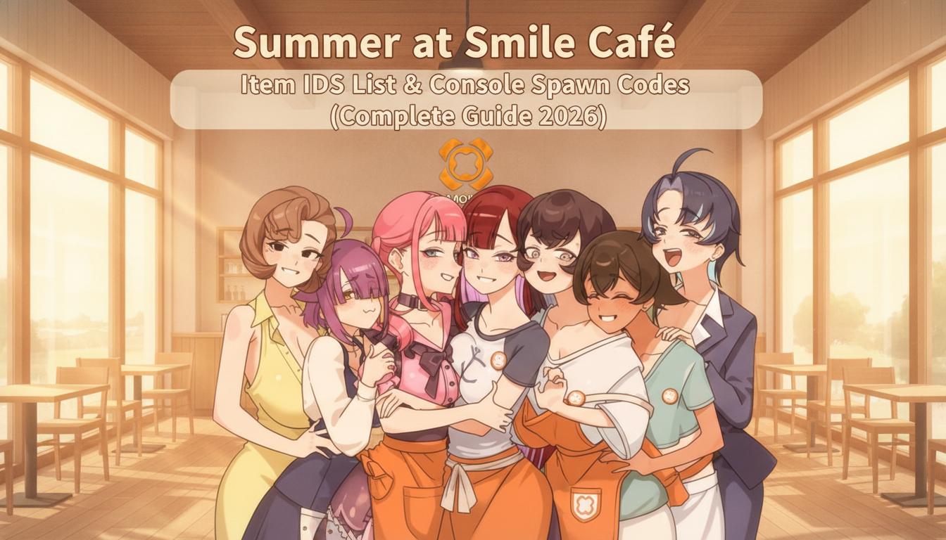 Summer at Smile Café Item IDs List & Console Spawn Codes (Complete Guide 2026)