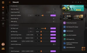 74 cheats for Palworld, the Ultimate PC Game Modding App