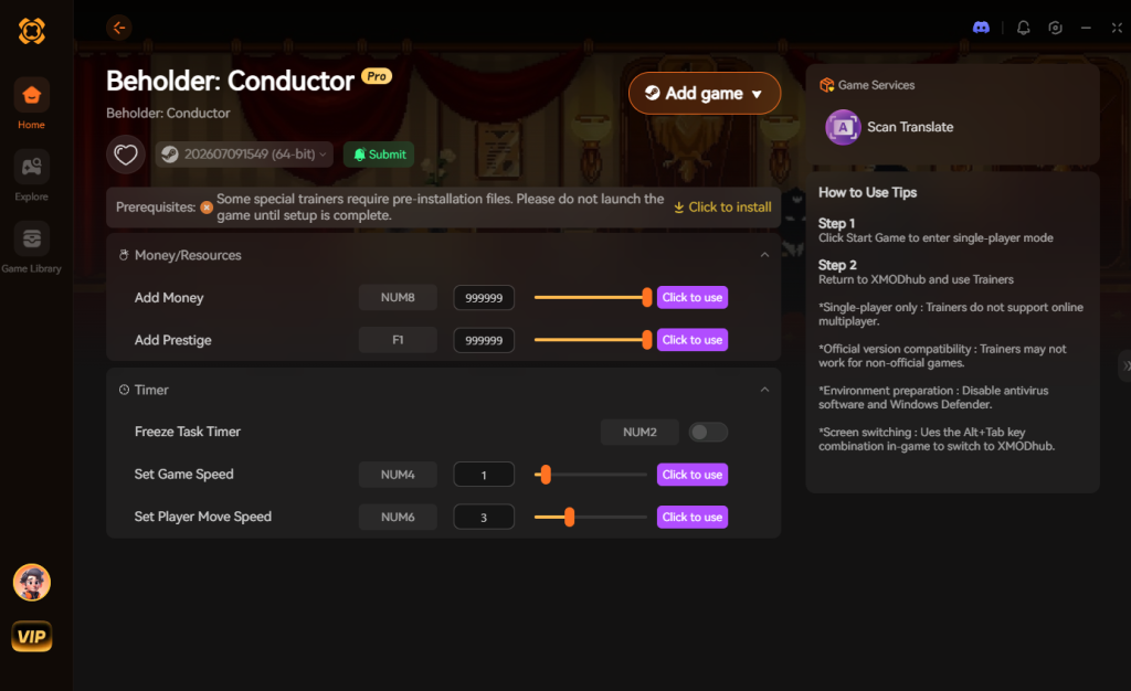 Beholder: Conductor trainer interface