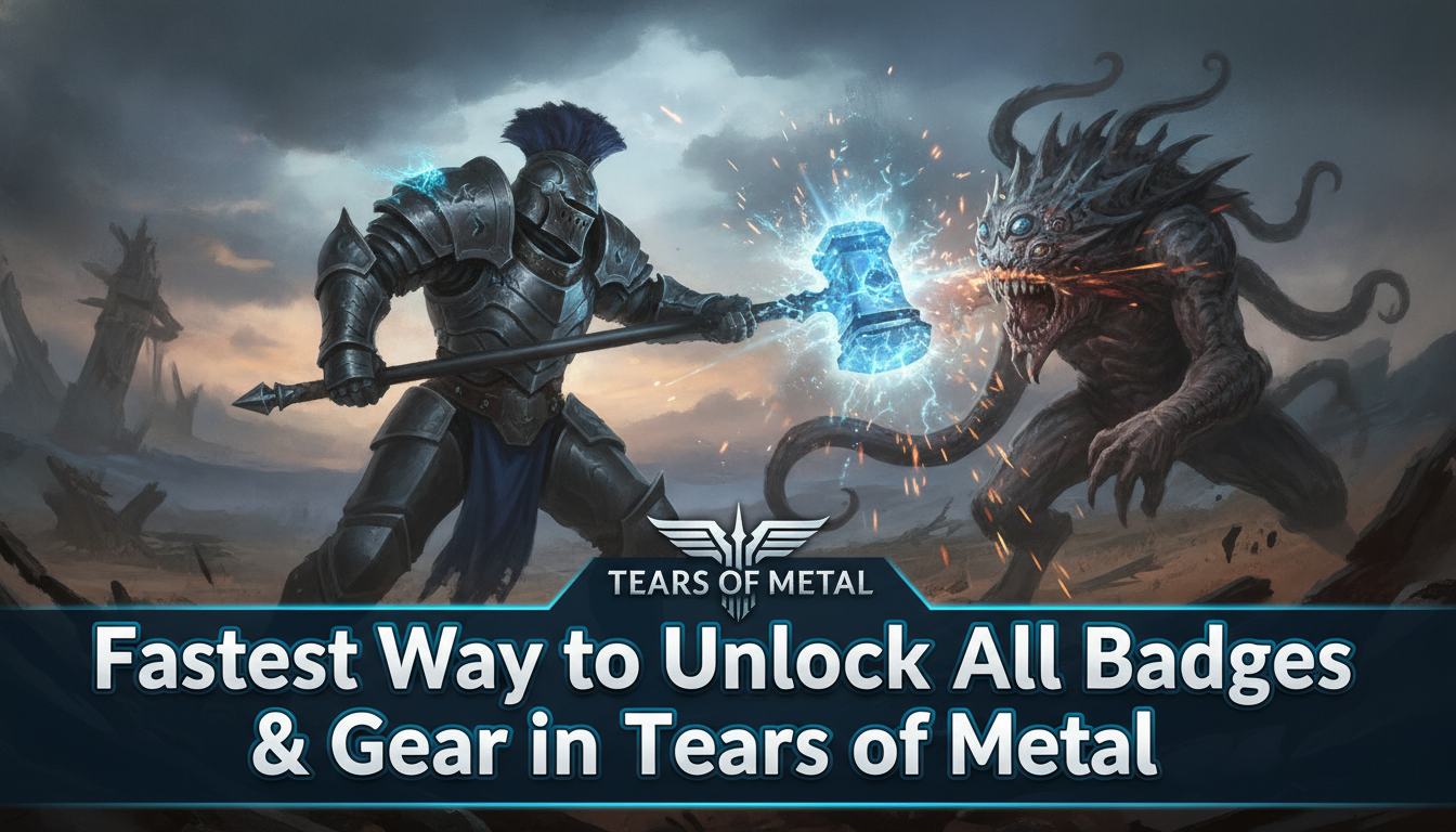 Fastest Way to Unlock All Badges & Gear in Tears of Metal