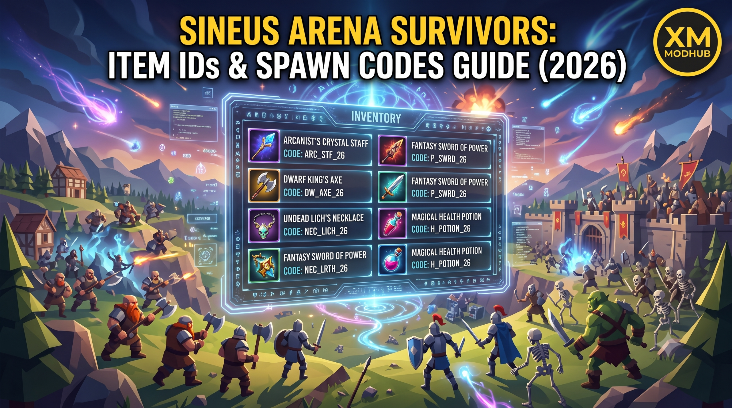 Sineus Arena Survivors Item IDs List & Console Spawn Codes (Complete Guide 2026)