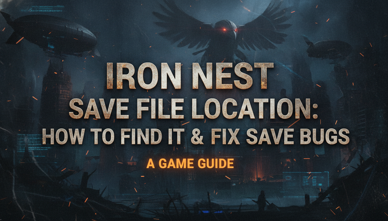 Iron Nest Save File Location: How to Find It & Fix Save Bugs
