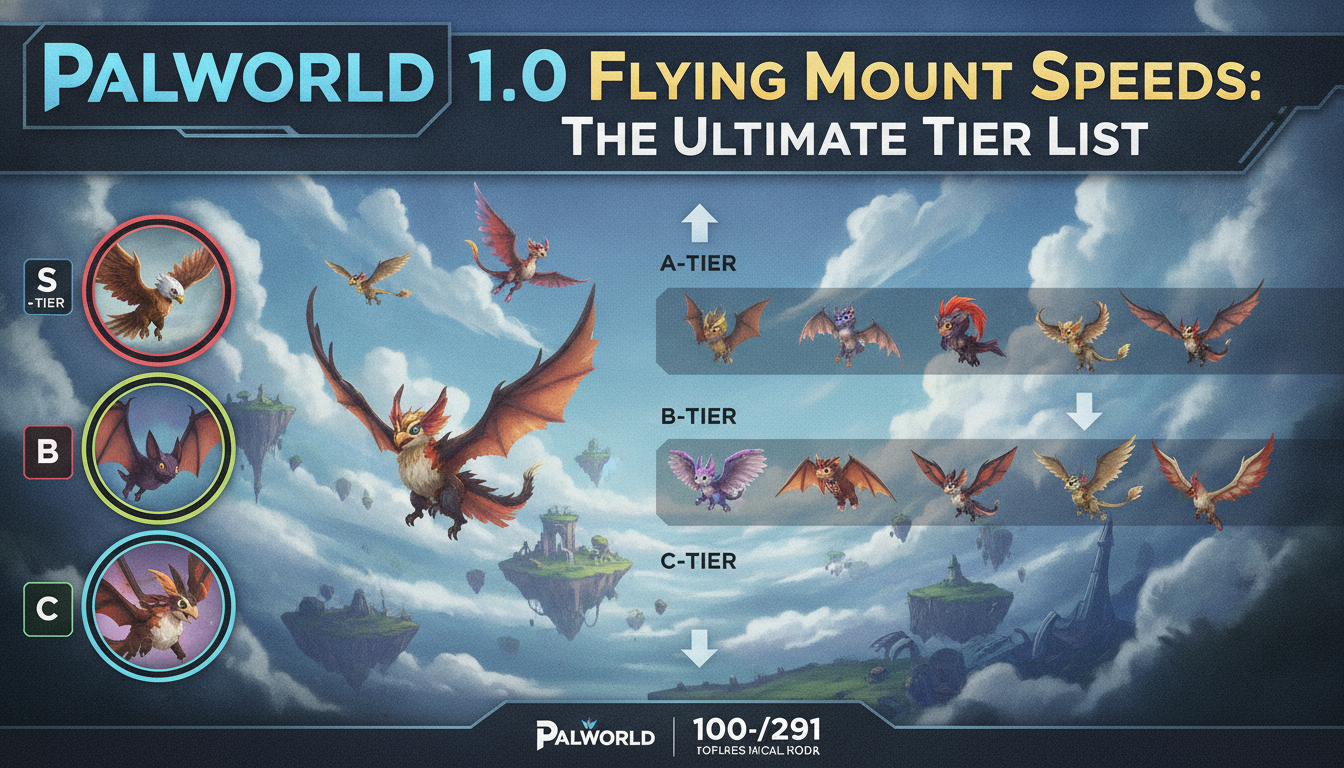 Palworld 1.0 Flying Mount Speeds: The Ultimate Tier List and Optimization Guide