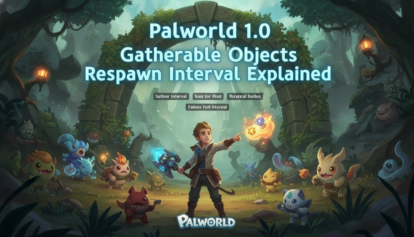 Palworld 1.0 Gatherable Objects Respawn Interval: The Complete Guide to Infinite Resources