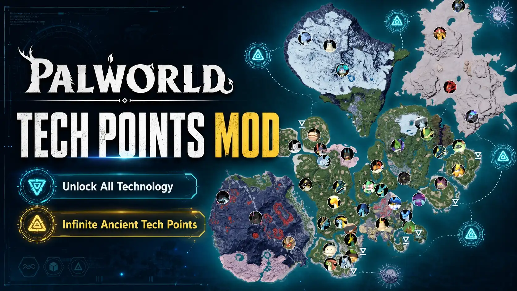 Palworld Unlock All Technology: Infinite Ancient Tech Points Mod