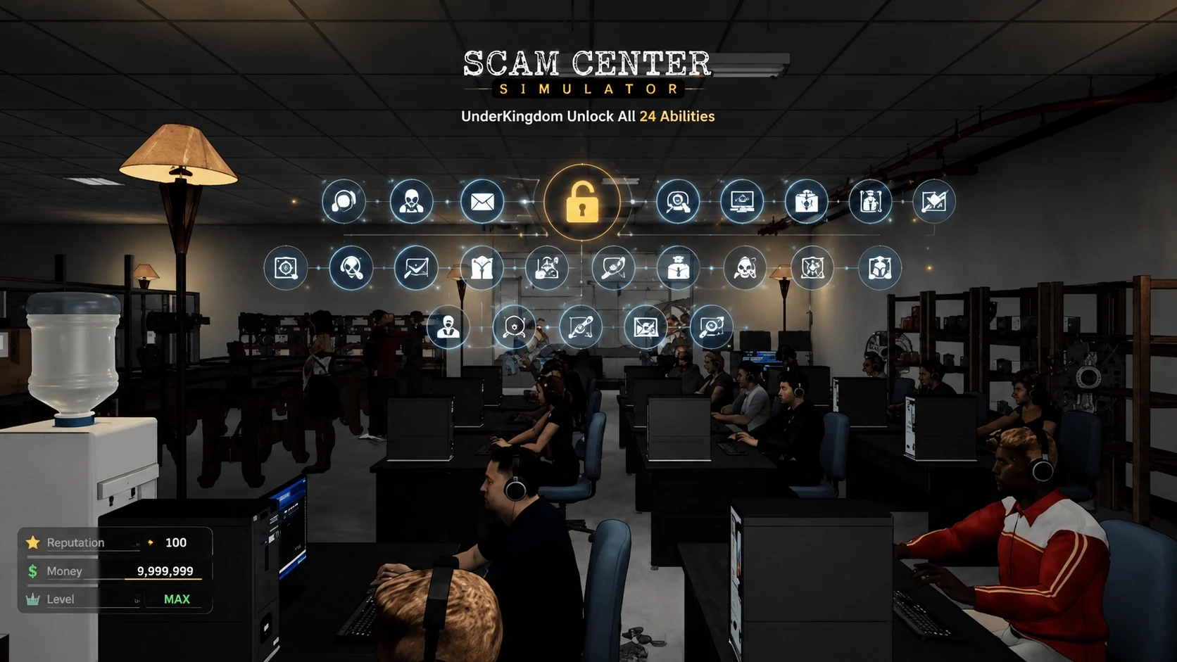 Scam Center Simulator: UnderKingdom Unlock All 24 Abilities