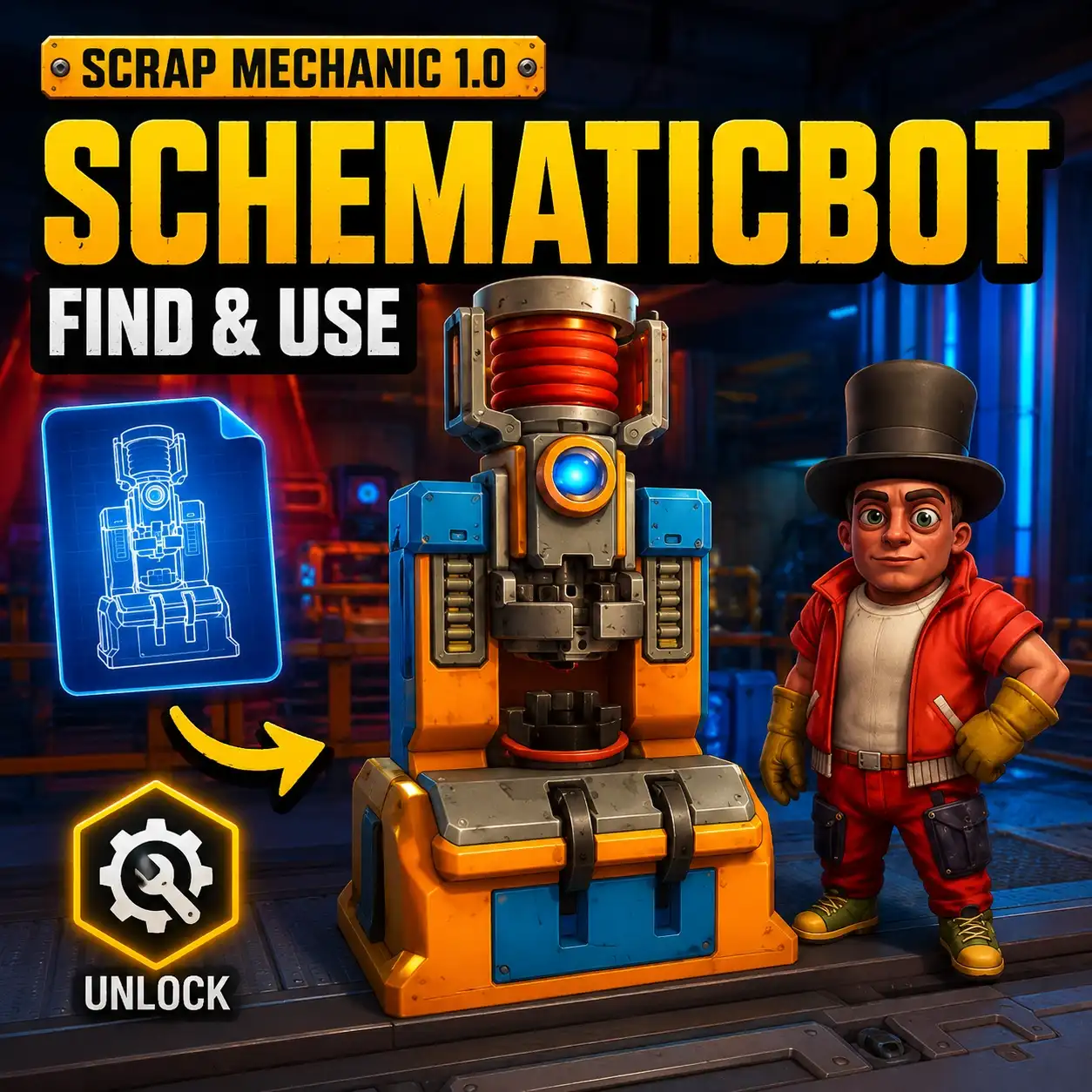 Scrap Mechanic 1.0: How to Find and Use the Schematicbot