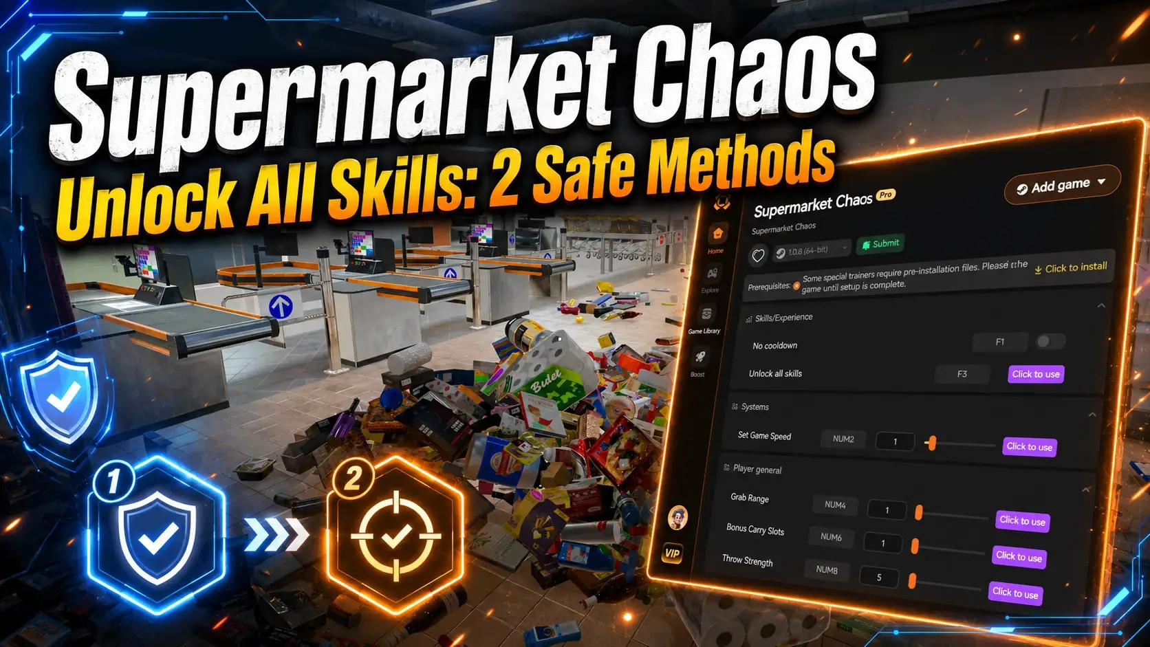 Supermarket Chaos Unlock All Skills: 2 Safe Methods