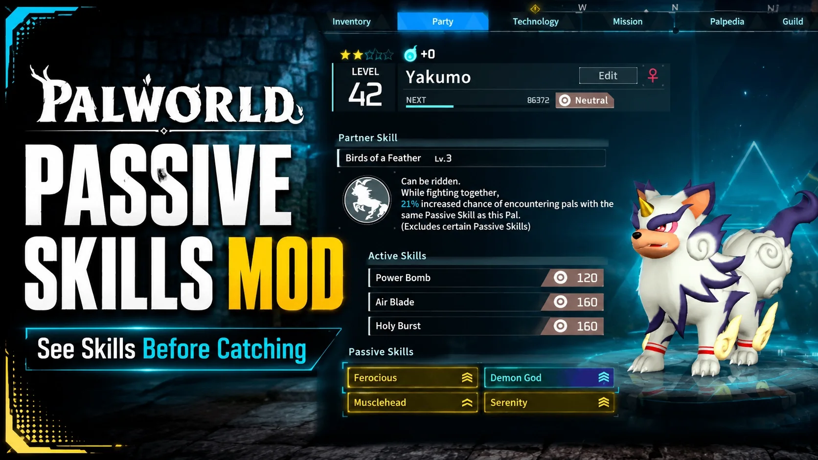 The Best Palworld Mod to See Passive Skills Before Catching