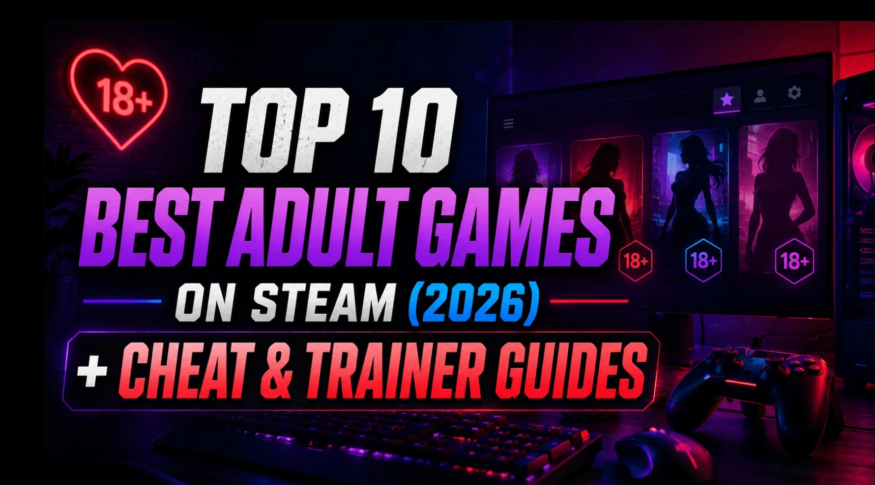 Top 10 Best Adult Games on Steam (2026) + Cheat & Trainer Guides