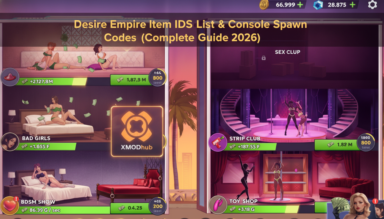 Desire Empire Item IDs List & Console Spawn Codes (Complete Guide 2026)