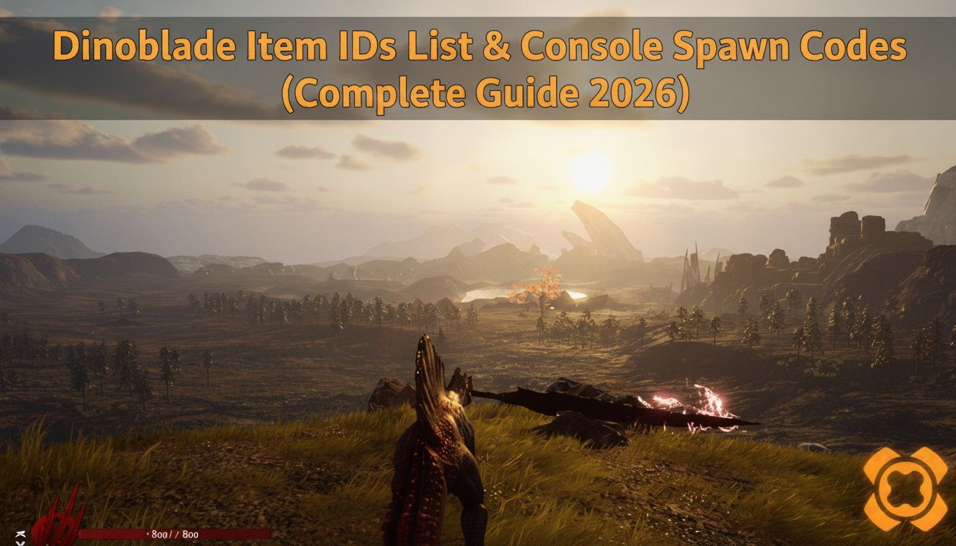 Dinoblade Item IDs List & Console Spawn Codes (Complete Guide 2026)
