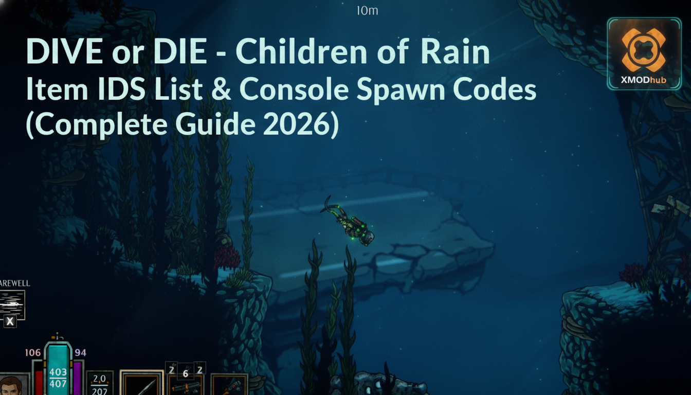 DIVE or DIE – Children of Rain Item IDs List & Console Spawn Codes (Complete Guide 2026)