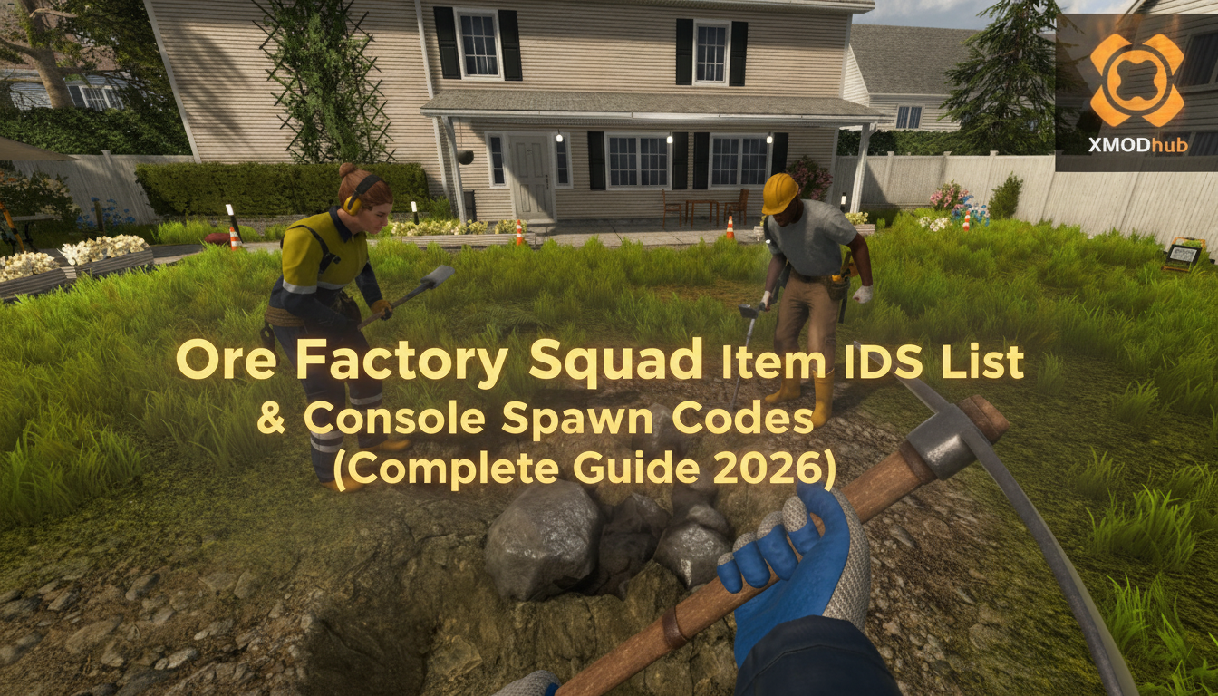 Ore Factory Squad Lista ID przedmiotów i kody spawnujące w konsoli (Kompletny poradnik 2026)