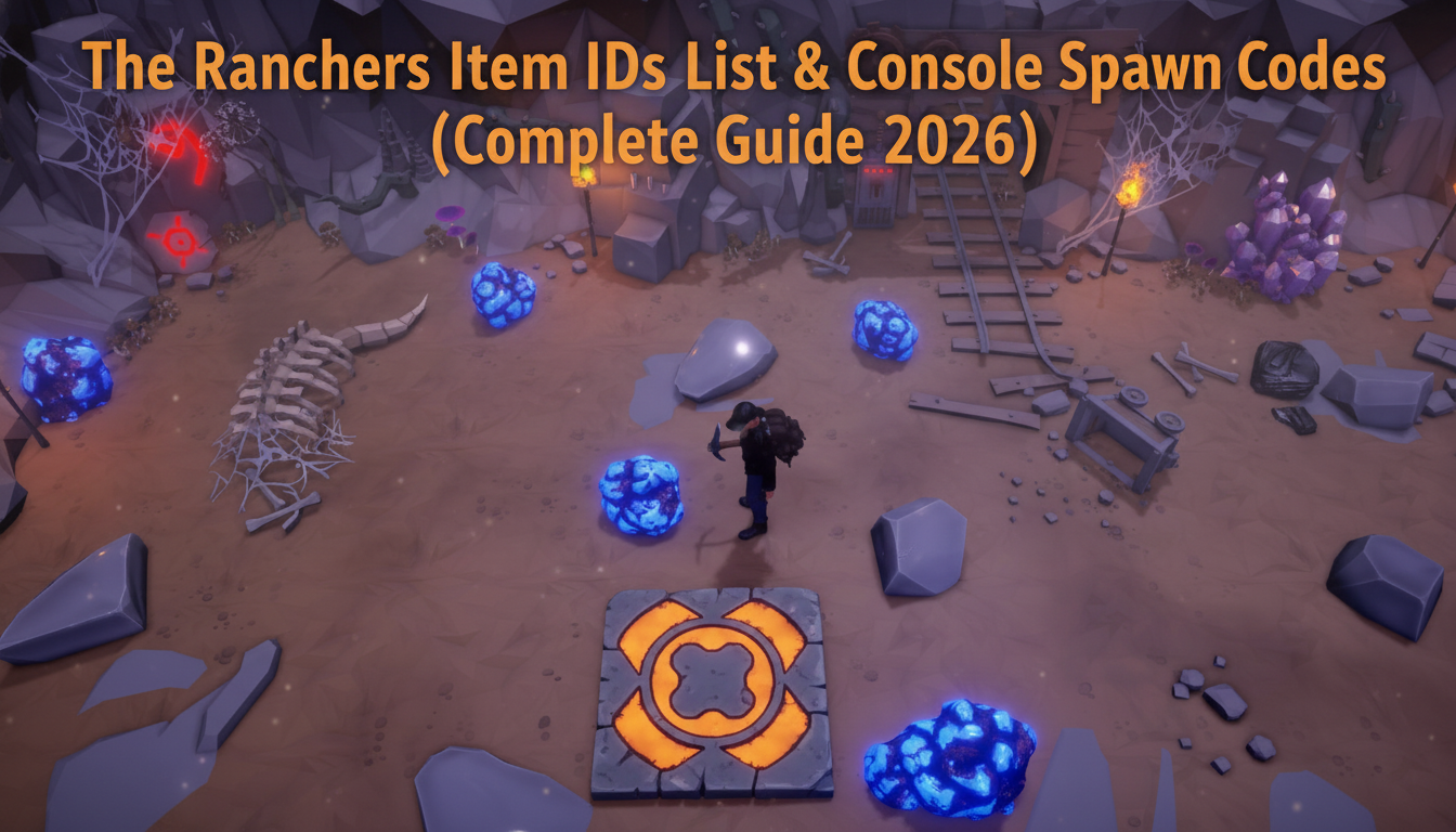 The Ranchers Item IDs List & Console Spawn Codes (Complete Guide 2026)