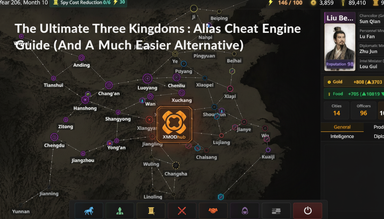 The Ultimate Three Kingdoms : Alias Cheat Engine 가이드 (그리고 훨씬 더 쉬운 대안)