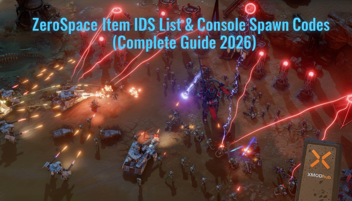 ZeroSpace Item IDs List & Console Spawn Codes (Complete Guide 2026)