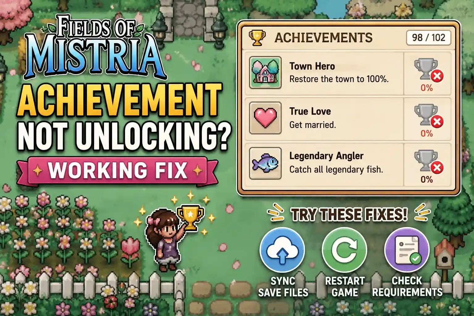 Fields of Mistria Achievement Not Unlocking Working Fix