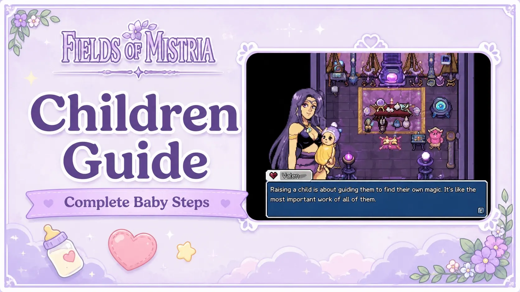 Guia de Filhos em Fields of Mistria: Como Ter um Bebê Passo a Passo